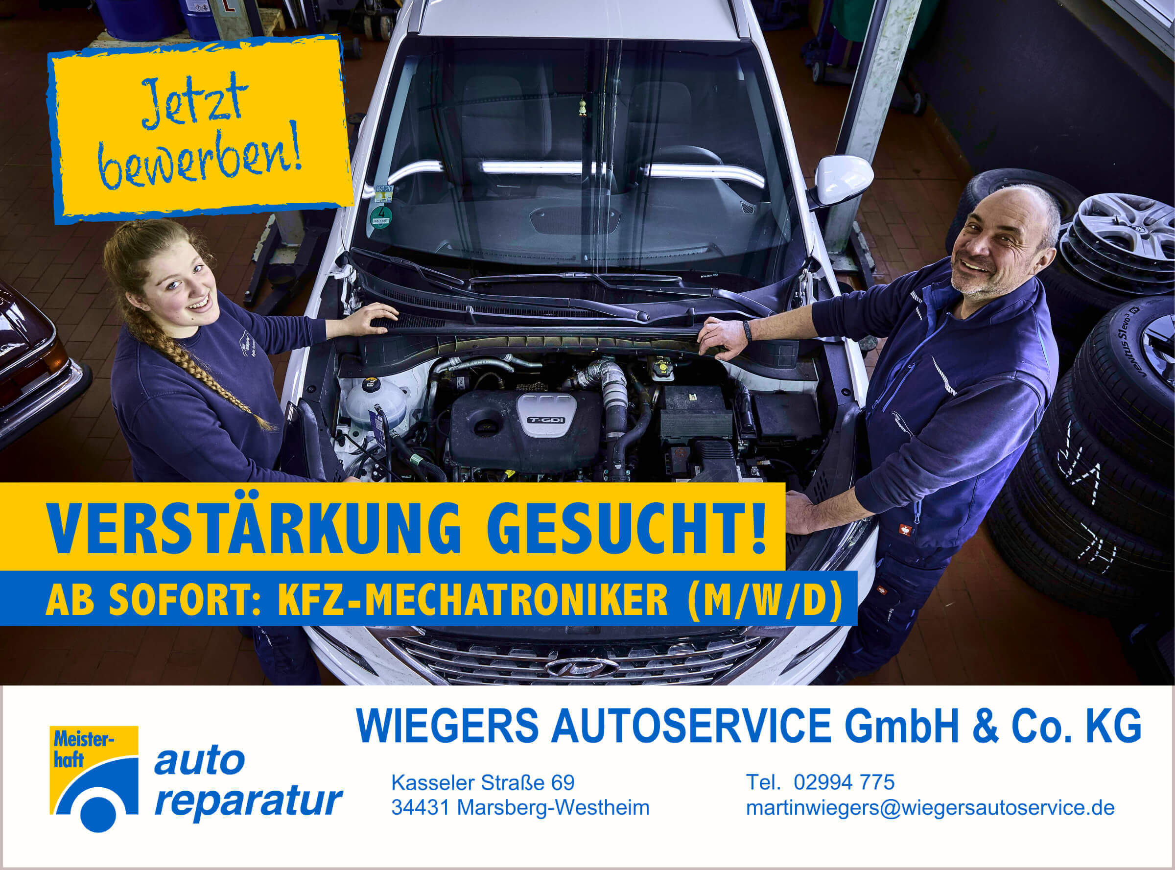 Wiegers Autoservice sucht nach Kfz-Mechatroniker